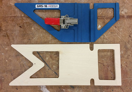 The GRS-16 alongside an early plywood mock-up of what would eventually become the GRS-16 PE for parallel edge.