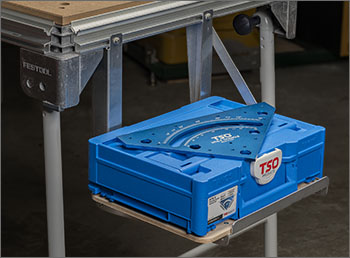 TSO MFT/3 Tool Shelf in Action TSO MFT/3 Tool Shelf mounted to MFT/3 Table