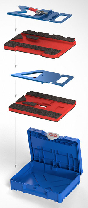 How the Dual Systainer Insert for GRS-16 Guide Rail Squares comes together